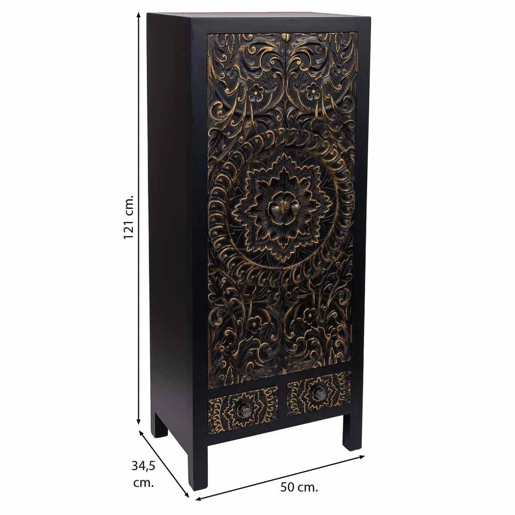 Armadio in legno con 2 cassetti e 2 porta 50x34,5x121h cm