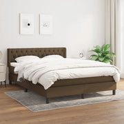 Giroletto a Molle con Materasso Marrone Scuro 140x200cm Tessuto cod mxl 39453