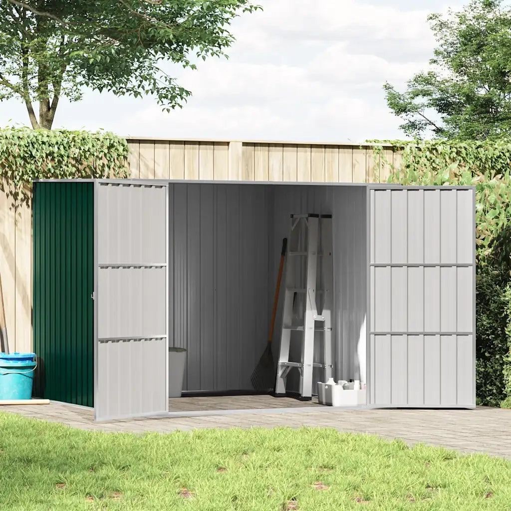 Capanno da Giardino Verde 195x198x159 cm in Acciaio Zincato 46253