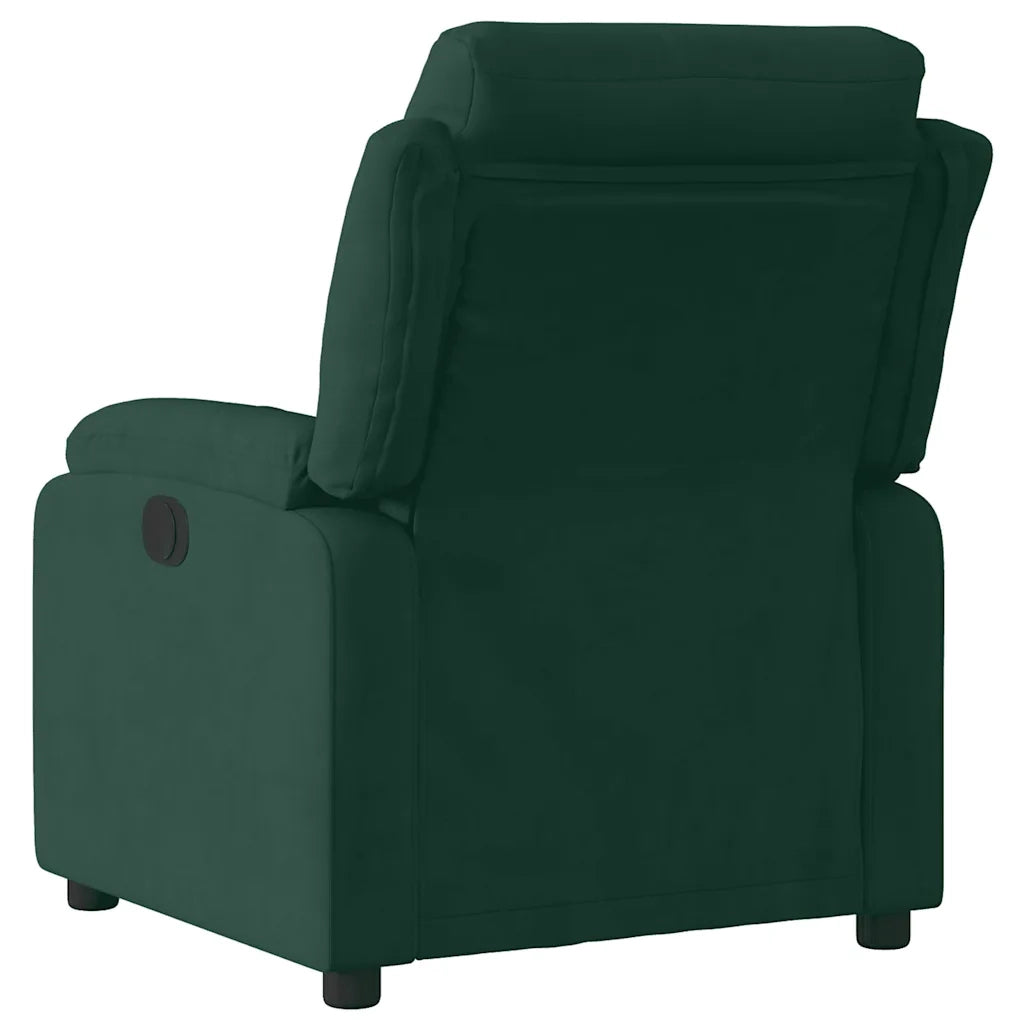 Divano Sedia-Poltrona Reclinabile Verde Scuro in Velluto 851565