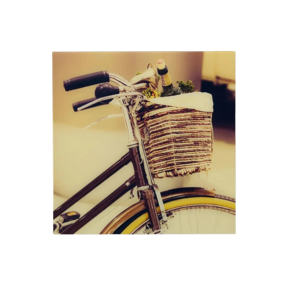 Stampa su vetro da parete bike 70x70 cm design moderno | Duzzle