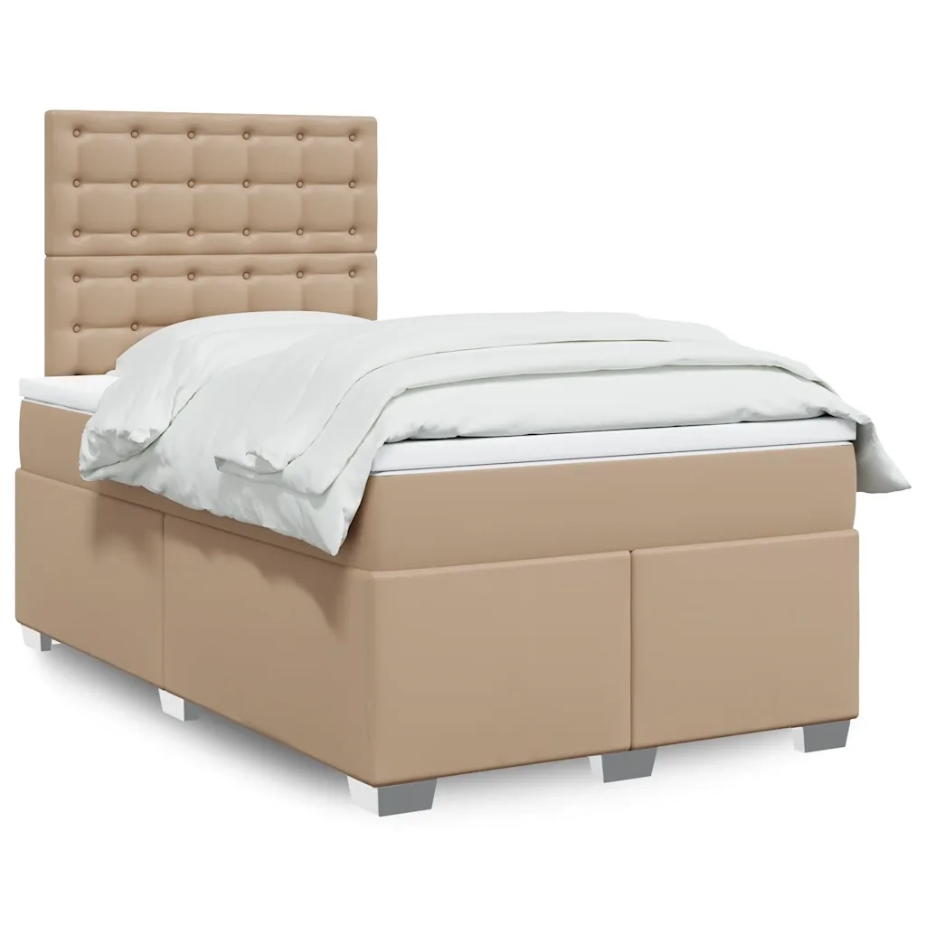 Giroletto a Molle con Materasso Cappuccino 120x190cm Similpelle