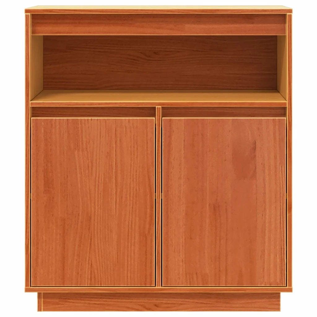 vidaXL Credenza Cera marrone 70 x 34 x 80 cm Legno di pino massello