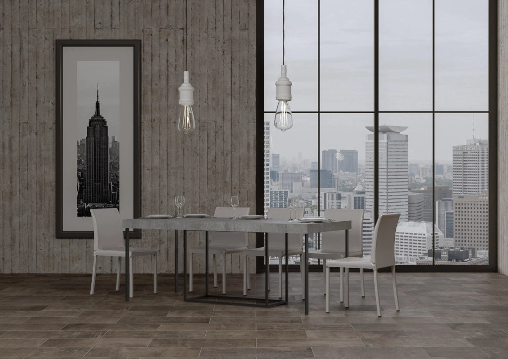 Consolle Allungabile 90-196x40x77 cm in Nobilitato Grigio