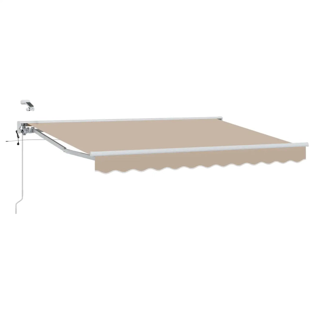 Tettuccio Elettrico Retrattile Beige e Bianco 3,5 x 2 m 3421288