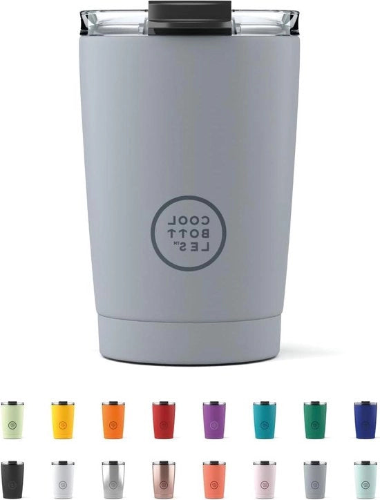 Termos per Bicchieri Pastello Grigio - 330 ml - 5 ore caldo 10 ore freddo - Libero da BPA.