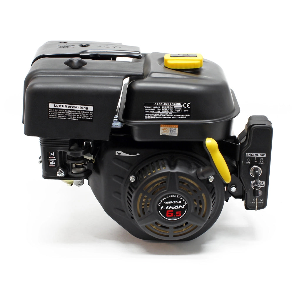 LIFAN 168 Motore benzina 4,8kW 6,5CV 4 tempi 20mm raffreddato ad aria 1 cilindro E-start 12V