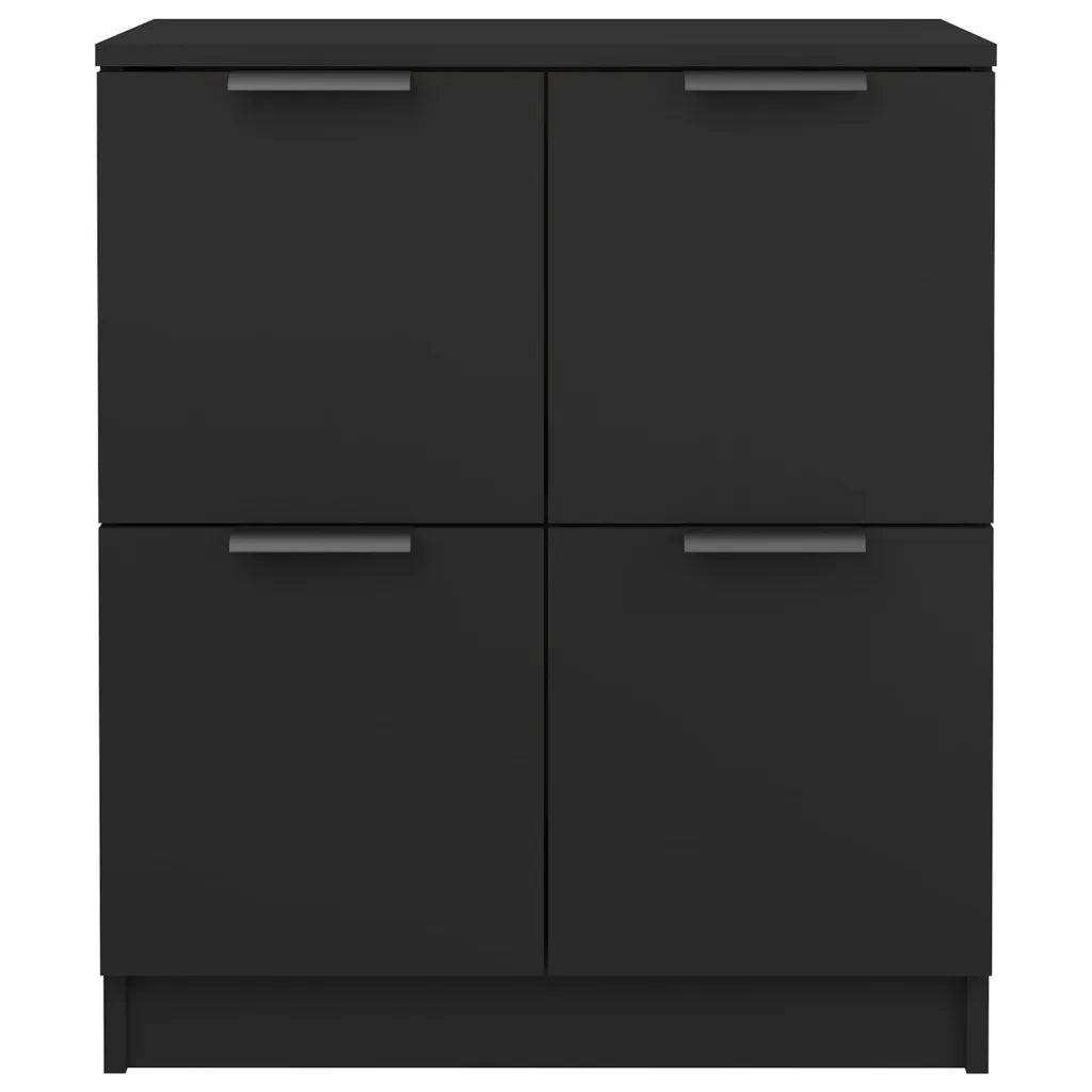 Credenza Nera 60x30x70 cm in Legno Multistrato cod mxl 62196