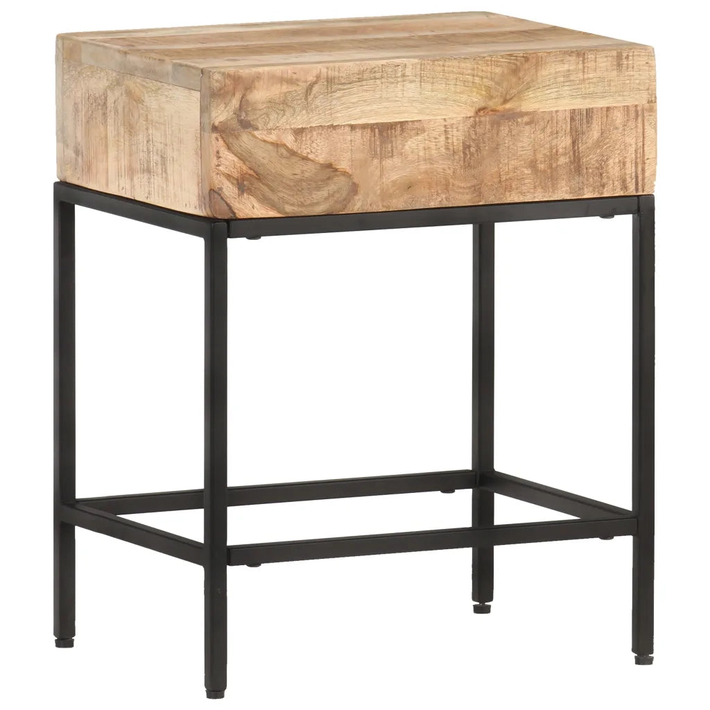 Tavolino 40x30x50 cm in Legno Massello di Mango Grezzo cod mxl 16780