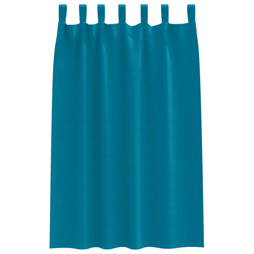 vidaXL Tende con tende 2 pcs Turchese Poliestere