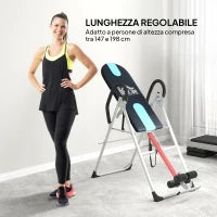 Panca a Inversione Gravitazionale Professionale Imbottita, Tavola di Inversione in Acciaio, 65x112-142x126cm