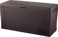 Baule da Giardino Comfy, 270L, Effetto Legno, Marrone, 119,2x44,7x57H cm