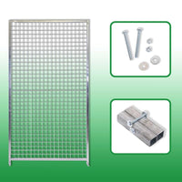 Pannello semplice in rete per box cani maglia 5x5 cm zincatura a caldo 100xh180 cm