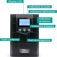 Mach power ups metal con display digitale e stabilizzatore avr *** potenza ampere (va) 3000 va, confezione 1
