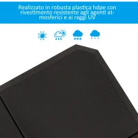 Base per Ombrellone a Braccio da 4 Pezzi Riempibile con Acqua o Sabbia per Basi a Croce da 100x100cm, Nero