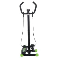 Stepper Professionale con Manubrio e Corde in Acciaio per Allenamento a Casa, 40 x 40 x 118cm, Nero