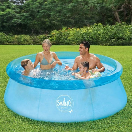 Piscina Fuori Terra Gonfiabile Swing Quick Trasparente  2,44 X H.0,76 M