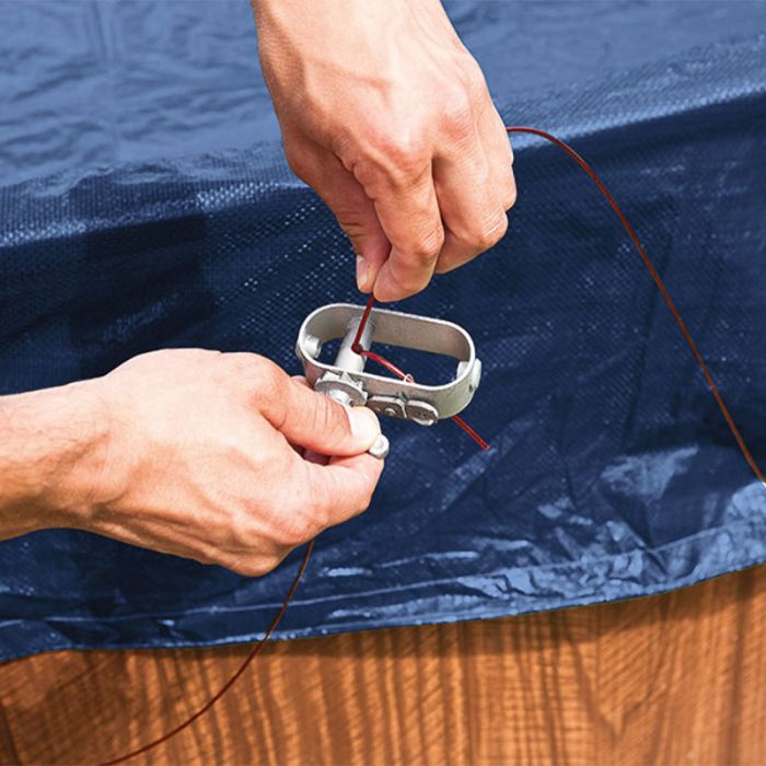 Copertura Invernale  4,40 M Per Piscine Circolari Di  3,60 M - Colore Blu/nero, Spessore 125 Gr/m²