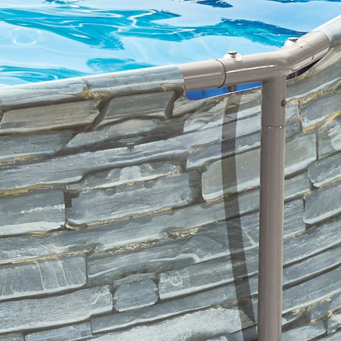 Piscina Fuori Terra Swing Metal Frame Stone Design  3,66 X H 0,91 M - Kit Easy