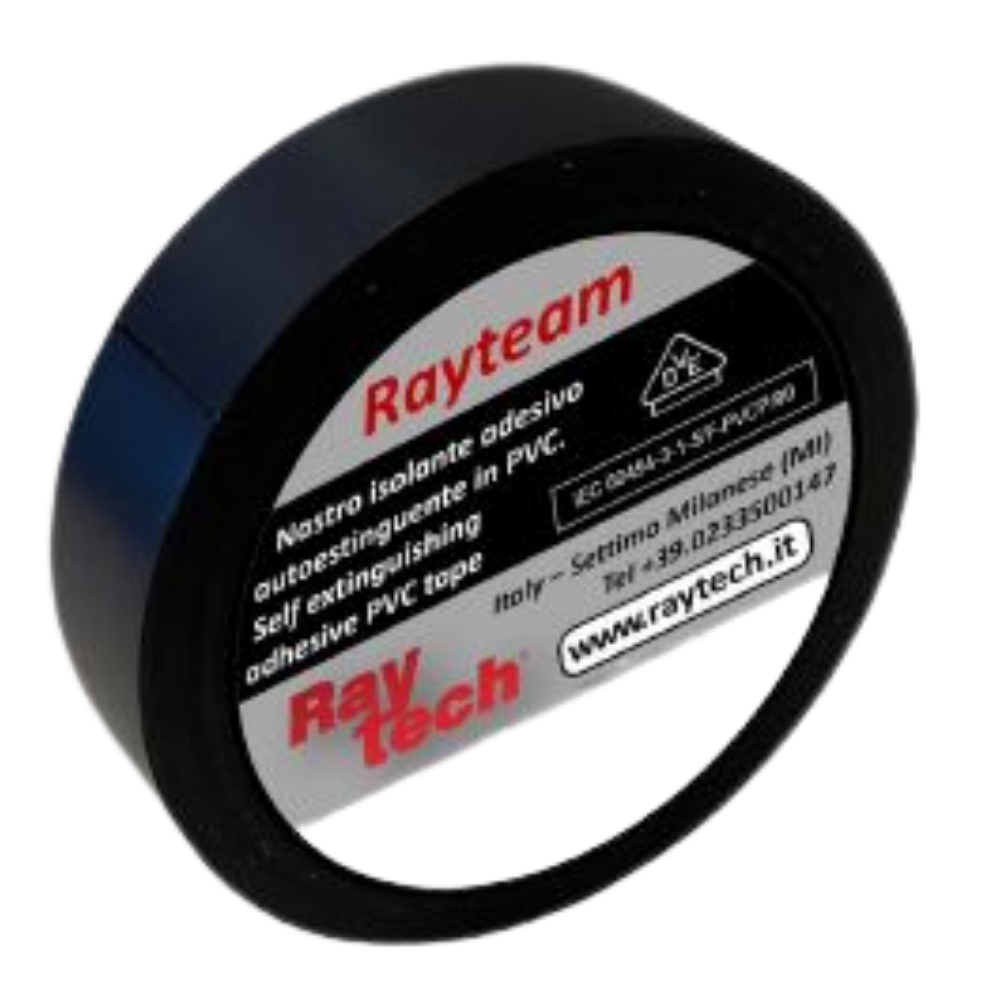 Nastro isolante in pvc autoestinguente raytech per impianti elettrici e cablaggi *** colore nero, dimensioni 15 mm x ...