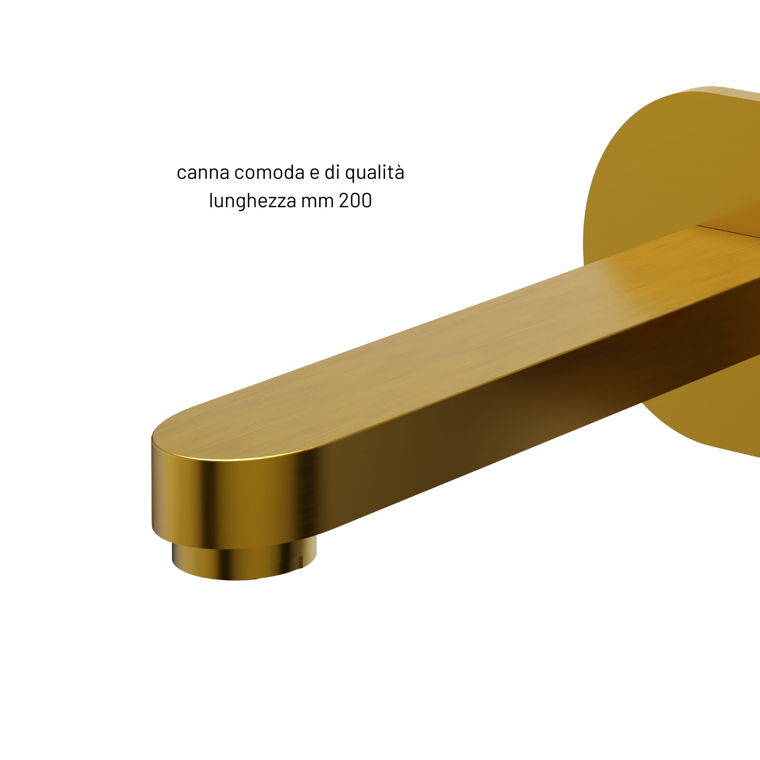 Miscelatore lavabo parete oceania ad incasso ottone colore oro satinato *** confezione 1