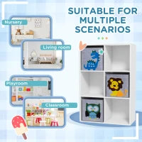 Libreria per bambini, Cubi, Cassetti, MDF, Dispositivo anti-ribaltamento, Bianco