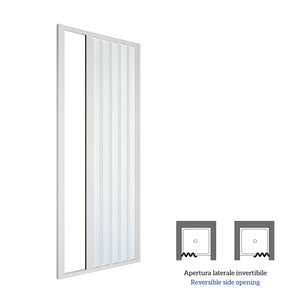 Parete doccia soffietto bianca maniglia katia-al reversibile altezza cm 185 pvc *** misure 90 cm, confezione 1