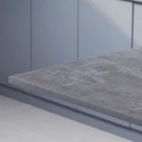 Tavolo da Pranzo per 4-6 persone con Piano Effetto Marmo, 140x80x76cm, Nero