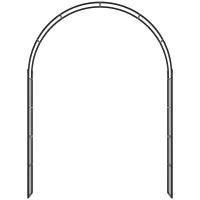 Archetto da Giardino per Piante Rampicanti e Decorazioni, Metallo Nero, 157x40x223cm