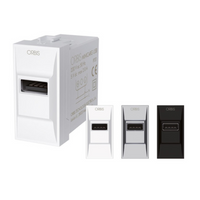 Orbis minicarg alimentatore usb da incasso 5vdc 2.1a max 1 modulo din 230v
