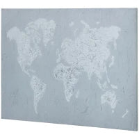 Stampa su Tela 120x90cm per Casa e Ufficio, Tela in Legno di Pino e Inchiostro in Resina Poliuretanica, Grigia e Bianca