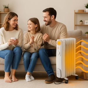 Elettro­radiatore ad olio kemper 1500w a 7 elementi per riscaldamento rapido