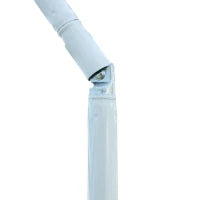 Ombrellone da Spiaggia Inclinabile e Rotondo in Metallo e Poliestere, Ø1.8x2 m, Verde e Bianco