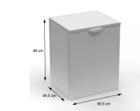 MONGARDI Mobile coprilavatrice in resina per esterno-interno 68,5x64x88