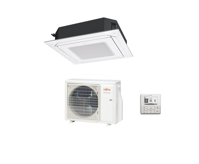Climatizzatore Condizionatore Fujitsu Cassetta 4 Vie serie KR Circular Flow 54000 Btu R-32 cod. 3NGF88395 White AUXG54KRLB trifase - NOVITA'