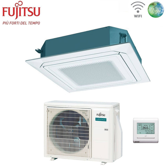 Condizionatore a Cassetta Fujitsu KR Eco Circular Flow White 18000 Btu AUXG18KRLB R-32 Wi-Fi Optional con Griglia e Filocomando