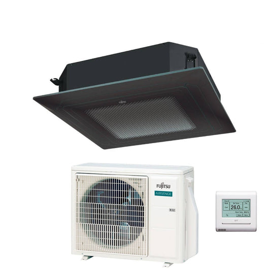 Condizionatore a Cassetta Fujitsu KR Circular Flow Black 18000 Btu AUXG18KRLB R-32 Wi-Fi Optional con Griglia e Filocomando