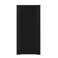 Credenza Moderna Minimalista per Cucina e Soggiorno con Maniglie Dorate e Ripiani Regolabili, 140x38x80 cm, Nero