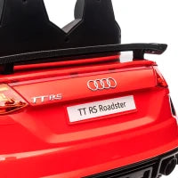 Macchina Elettrica per Bambini 3-5 Anni Licenza AUDI TT con Telecomando e Fari LED, 102x60x44 cm, Rosso