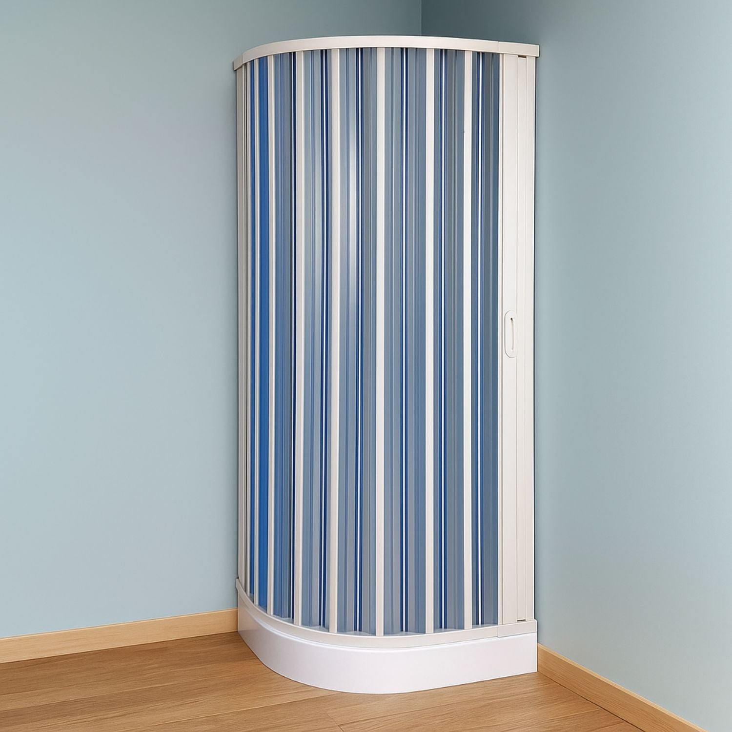 Box doccia soffietto semicircolare pvc guide estensibili aperture reversibili *** misure 78 x 78 cm, confezione 1