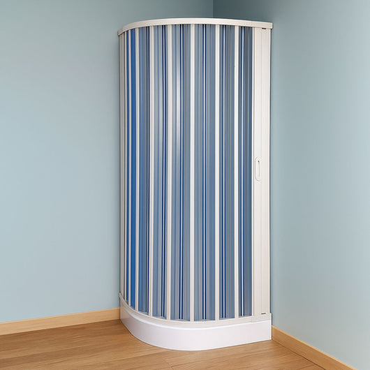 Box doccia soffietto semicircolare pvc guide estensibili aperture reversibili *** misure 78 x 78 cm, confezione 1