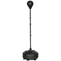 Punching Ball da Terra con Base Riempibile e Ventose, Altezza Regolabile da 145-180 cm, Nero