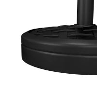 Outusnny Base per Ombrellone da 18 kg con Manovella Girevole, in Acciaio, HDPE e Cemento, Ø45x36 cm, Nero