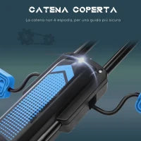 Go Kart a Pedali per Bambini da 5-12 Anni con Sedile Regolabile e Ruote in Gonfiabili, Blu