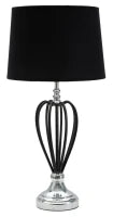 Lampada Da Tavolo Darky Silver Cm Ø 28X56