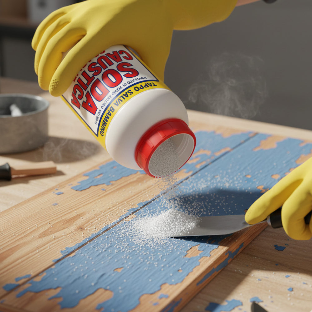 Soda caustica sporco ostinato in scaglie formato 1 kg pezzi 2