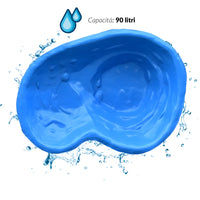 Laghetto da giardino caldonazzo azzurro litri 120 da 110x78xh28