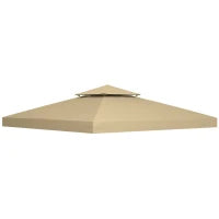 Copertura di Ricambio per Gazebo 3 x 3 m, in Poliestere ad Alta Densità 180 g/m², Beige