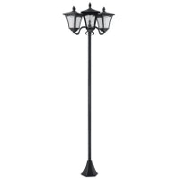 Lampada da Giardino Solare 3 LED Lampada da Terra Esterno Classico IP44, 51.5x47x182.5cm
