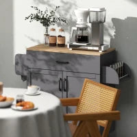 Isola da Cucina con Ruote, Cassetto e Ante 105x36x85 cm, Grigio